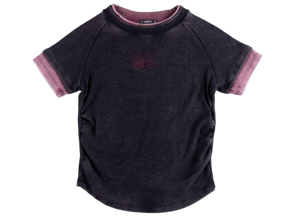 Polera Malta Baby Tee Doble Burdeo Efesis