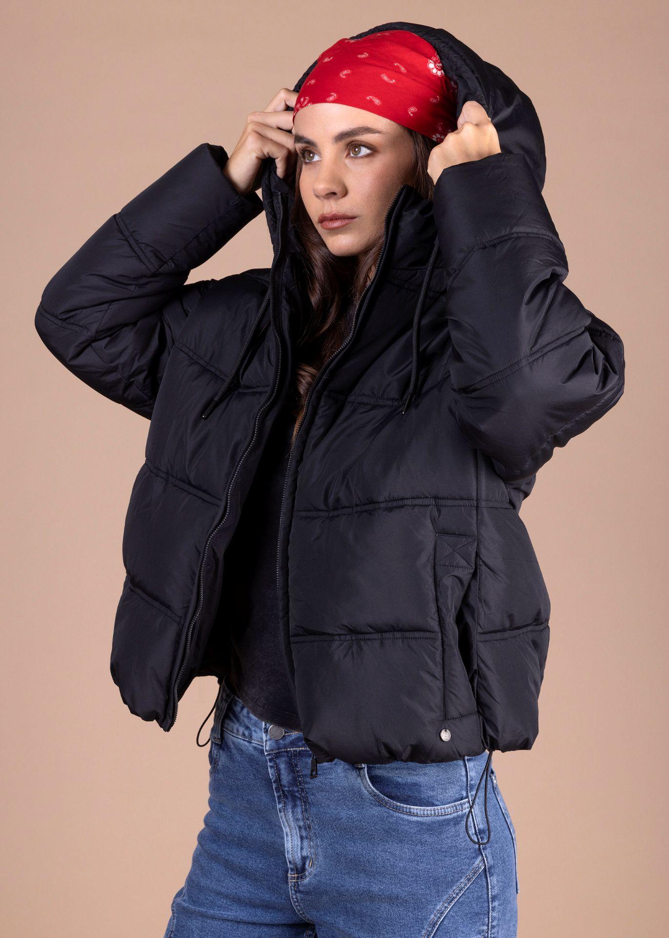 Parka Peka Regular Puffer Negro Efesis