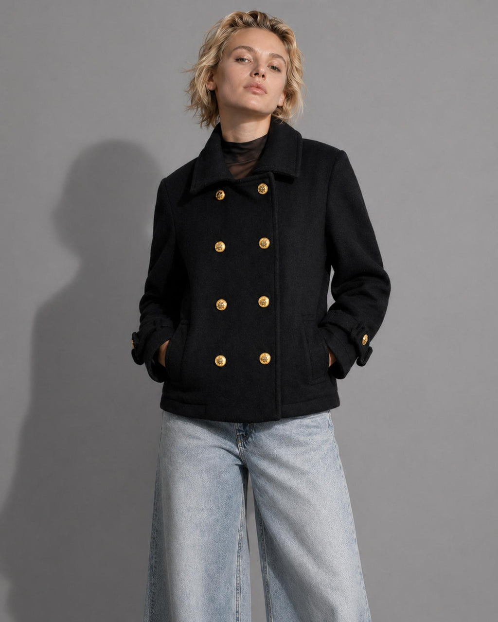 CHAQUETA DUSTIN REGULAR PAÑO NEGRO EFESIS