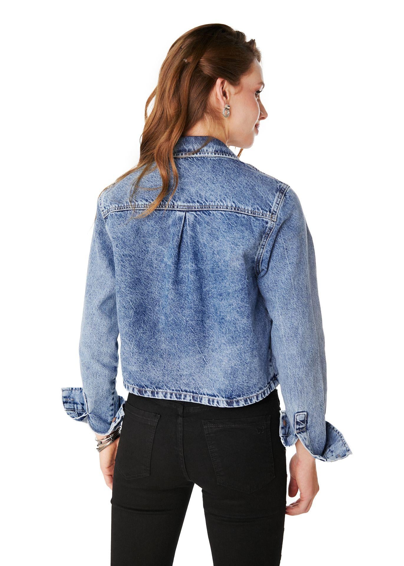 SOBRECAMISA KAI REGULAR CROP AZUL EFESIS