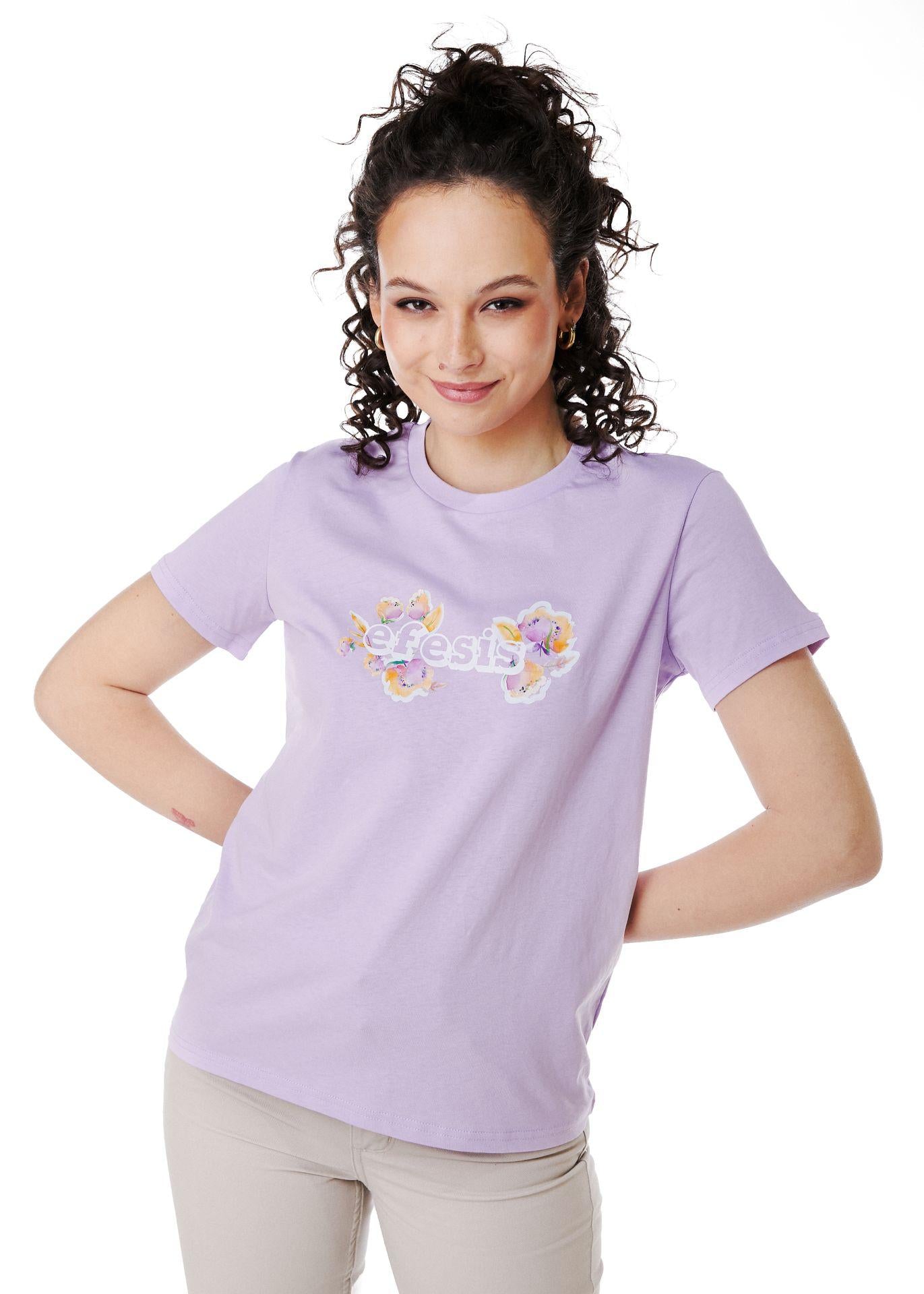 POLERA GIOVY REGULAR ESTAMPADO LILA EFESIS