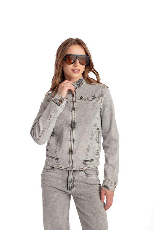 Chaqueta Yara Slim Fit C/Cierre Gris Efesis