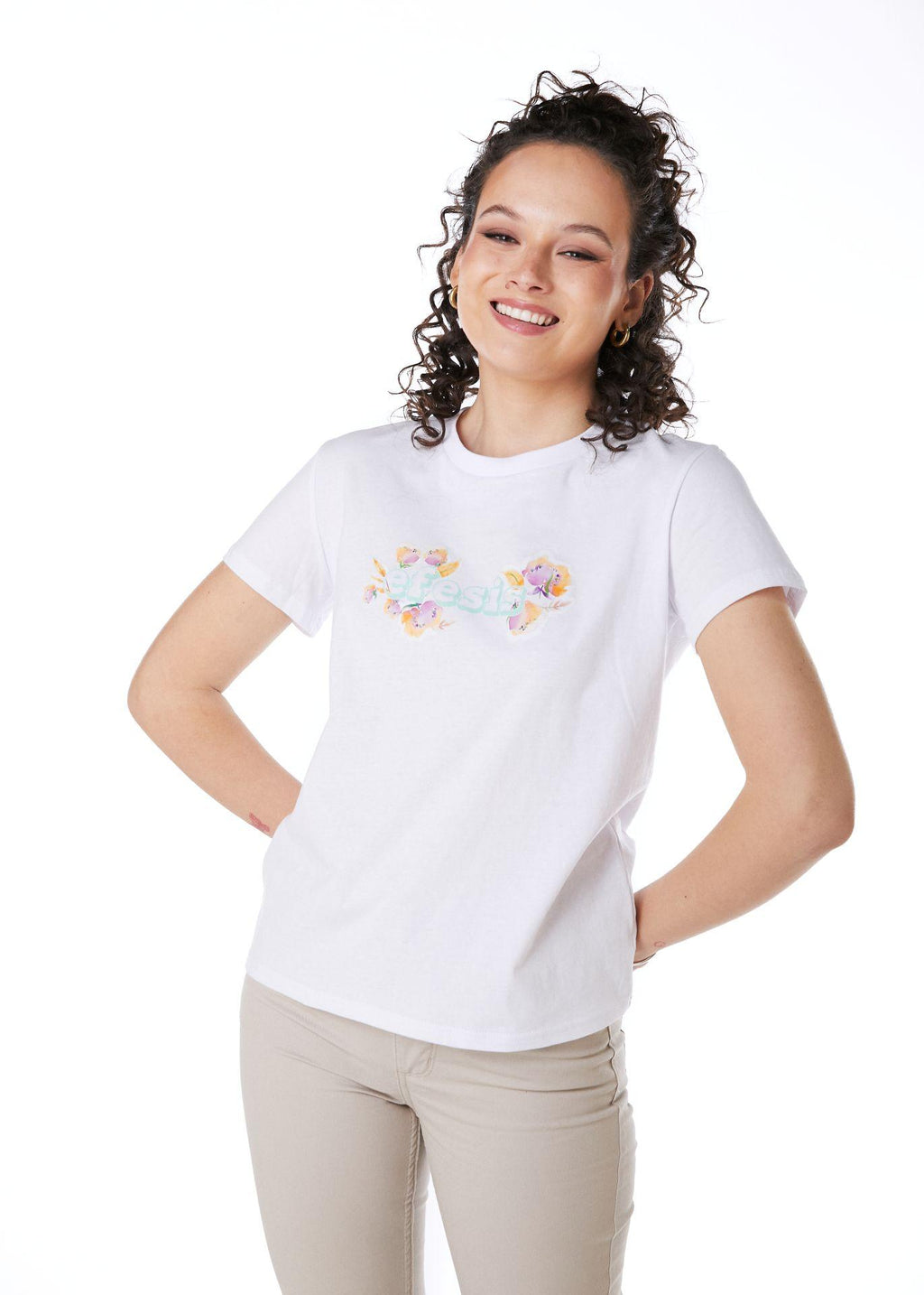 Polera Giovy Regular Estampado Blanco Efesis