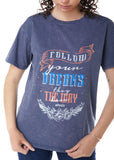 POLERA IKER REGULAR ESTAMPADA AZUL EFESIS