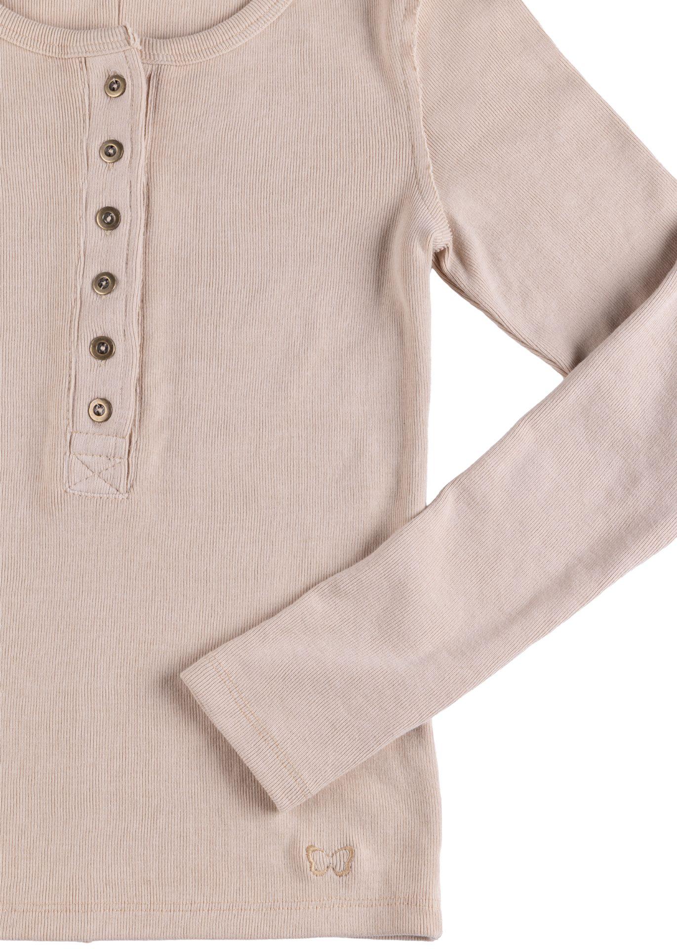 Polera Coral Regular Botonera Delantera Beige Efesis