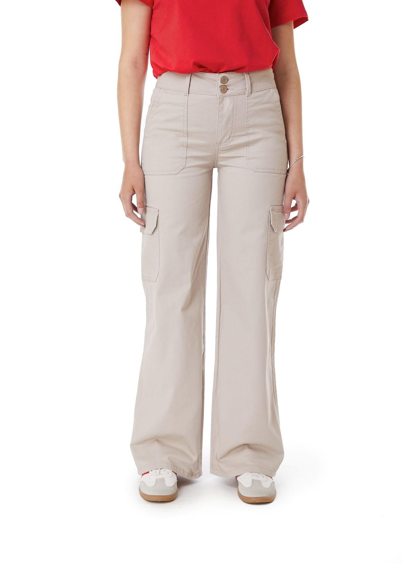 PANTALON NAOS PALAZZO CARGO BEIGE EFESIS