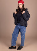 Jeans Rigel Balloon Alforza con Ojetillos Azul Efesis