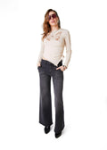 Jeans Zoe Palazzo Bolsillo Parche Negro Efesis