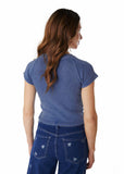 POLERA MILLER BABY TEE ESTAMPADA CELESTE EFESIS