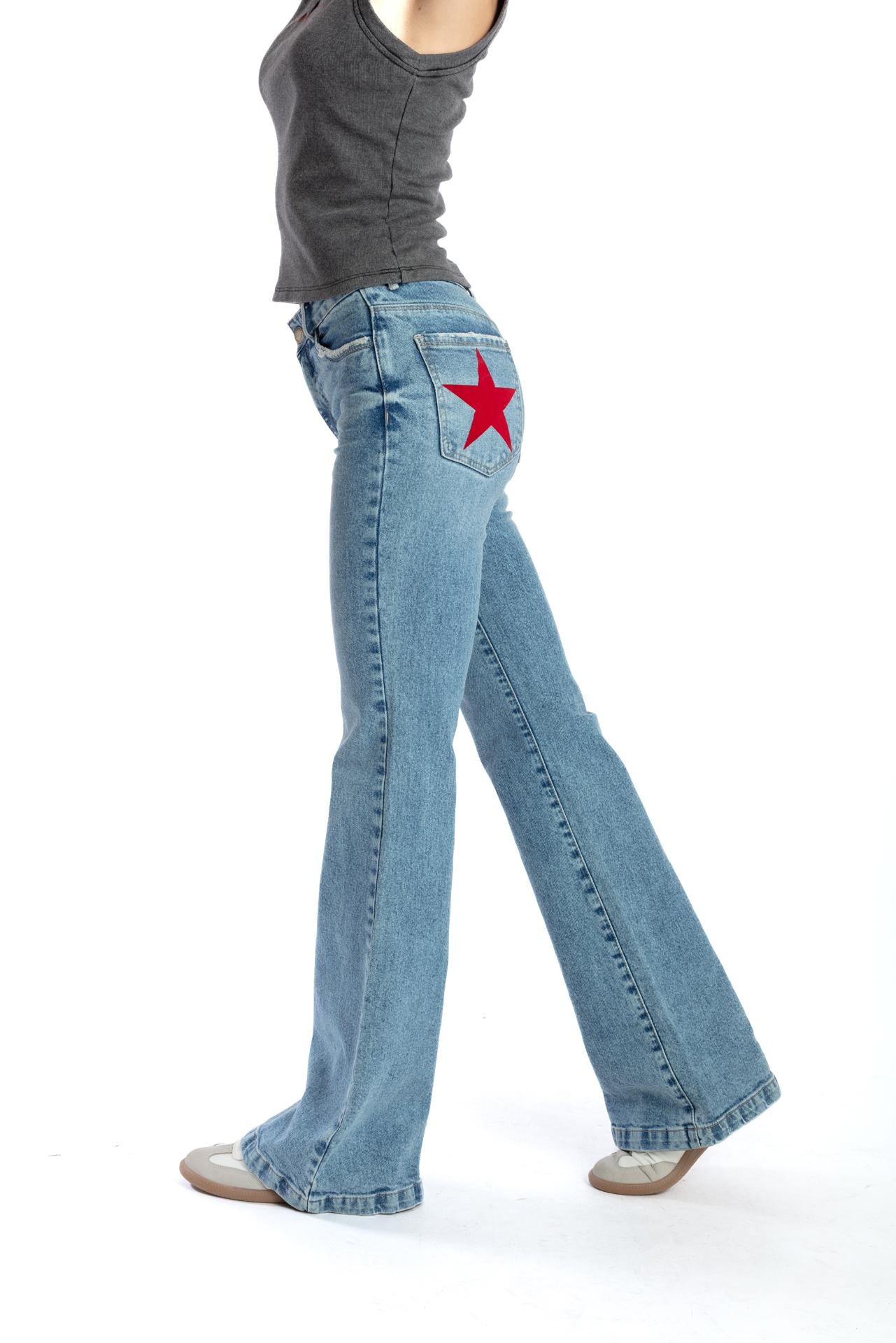 JEANS KENAI BLUE LIGHT FLARE ESTRELLAS BOLSILLOS EFESIS