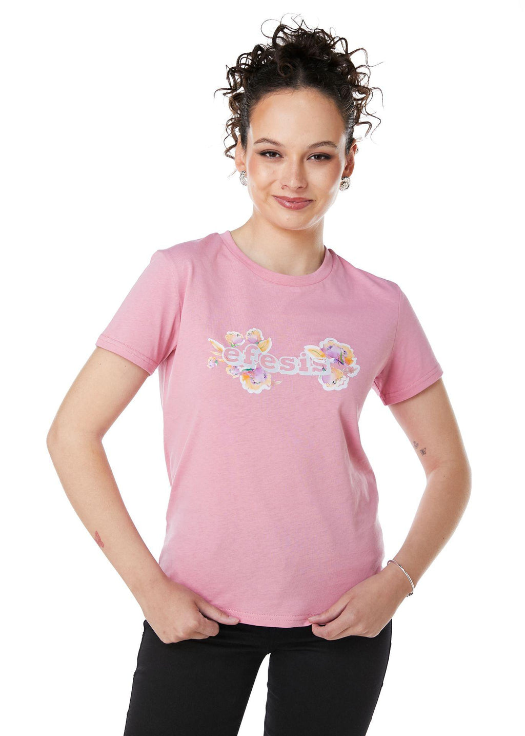 Polera Giovy Regular Estampado Rosado Efesis