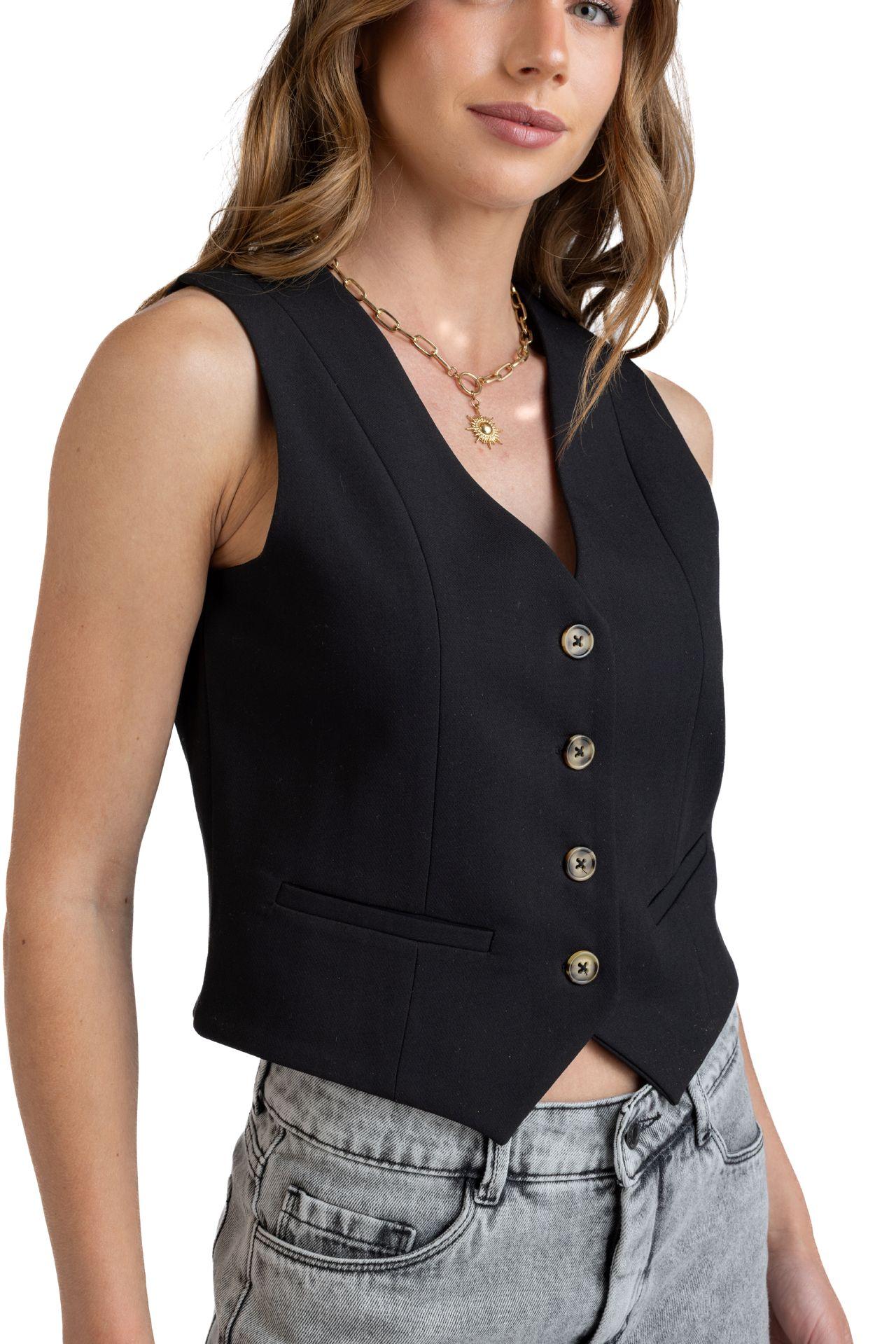 VEST GILL BOTONES NEGRO EFESIS