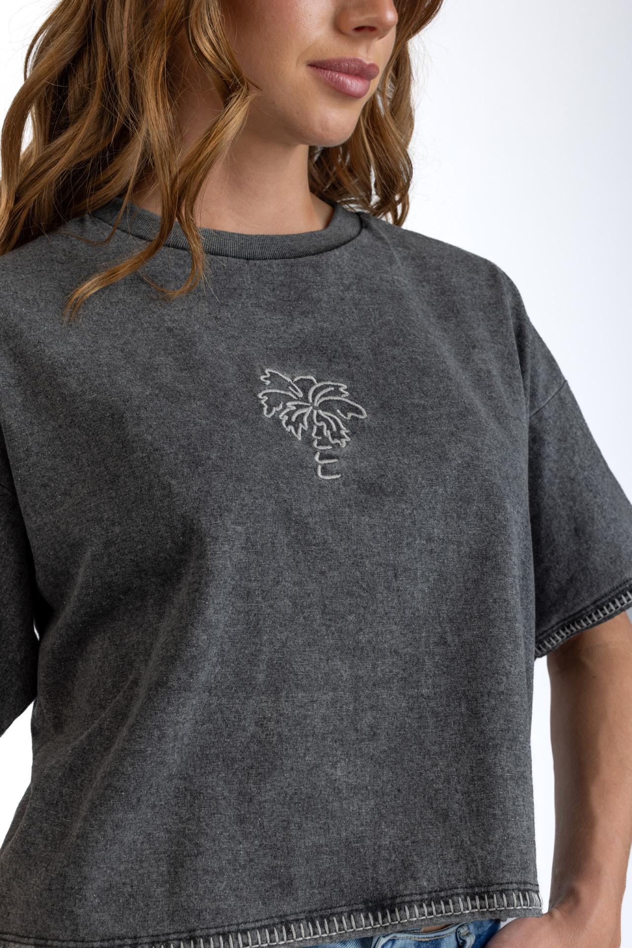 POLERA BIANCHI CROP OVERSIZE C/ BORDADO GRAFITO EFESIS