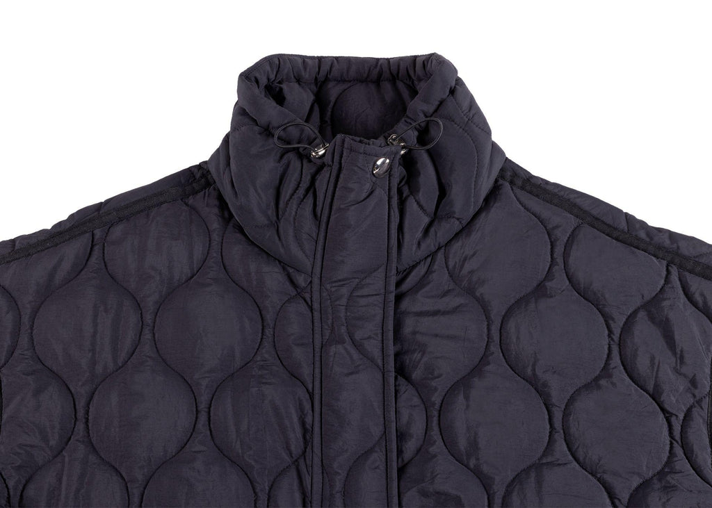 Parka Aina Regular Acolchada y Recogido Negro Efesis