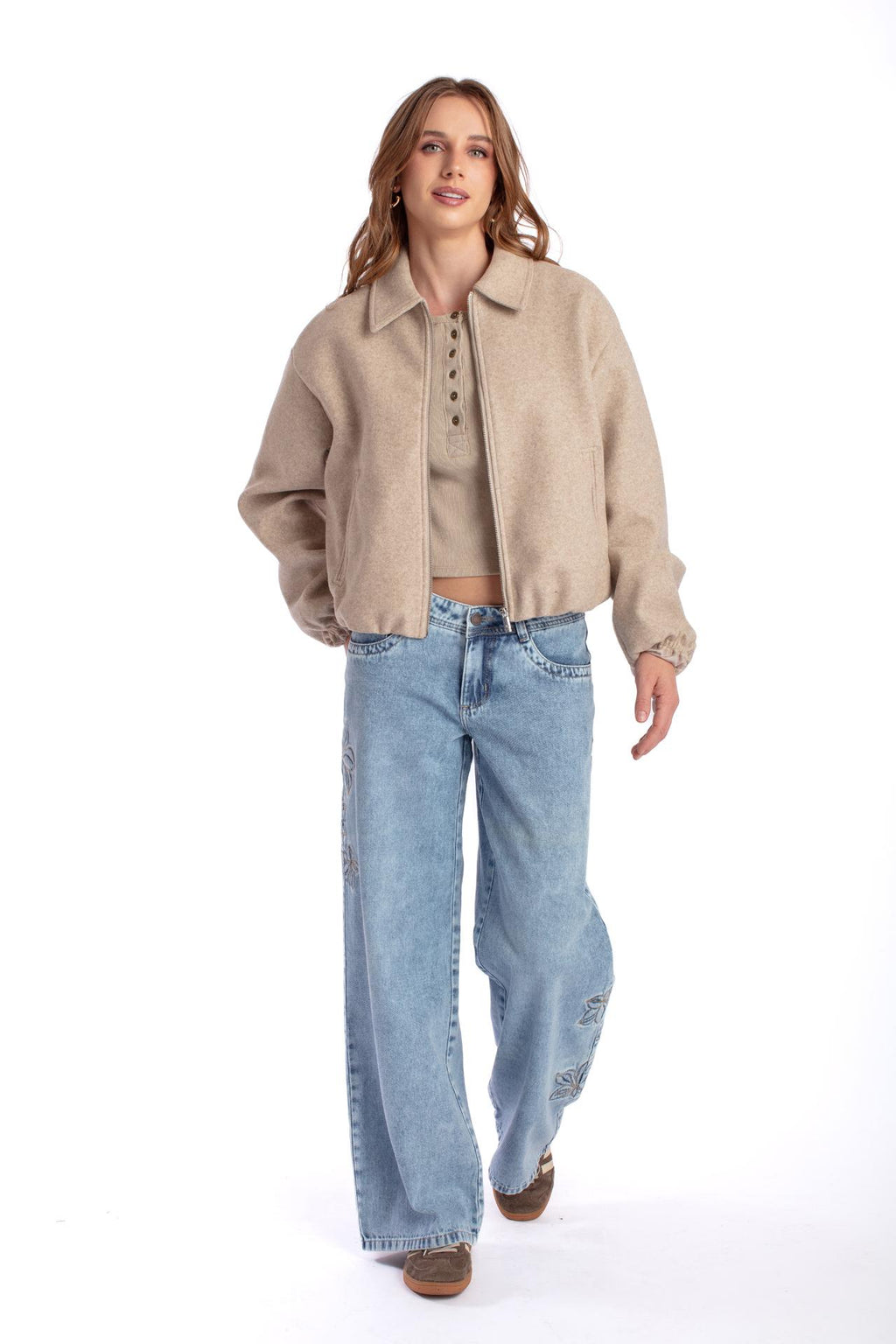 CHAQUETA SILLY REGULAR GLOBO CAFÉ EFESIS