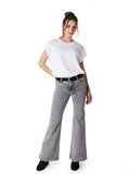 Jeans Kenai Flare Gravillado Estrellas Bolsillo Gris Efesis
