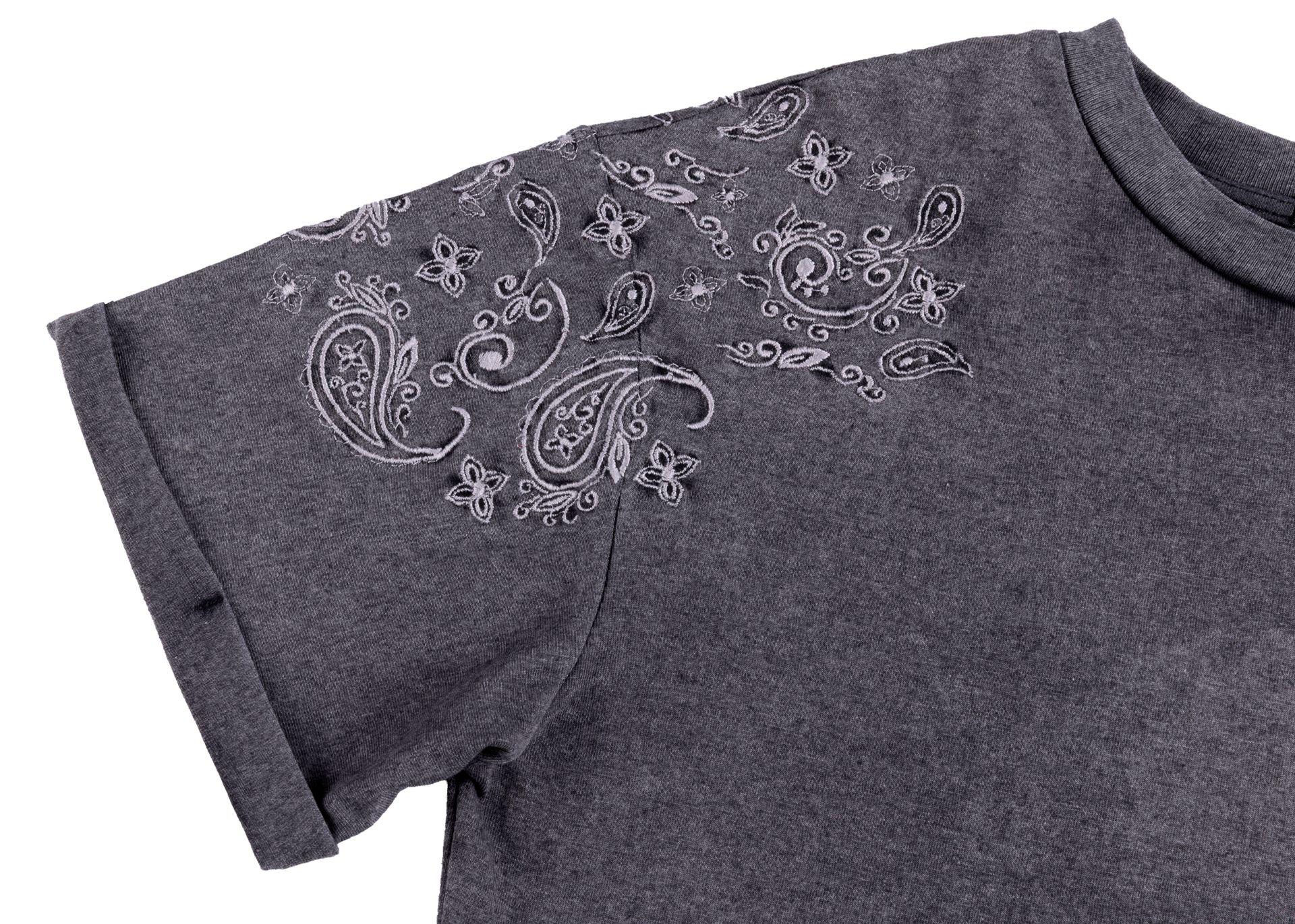 Polera Malia Regular Gravillada c/Bordado Grafito Efesis