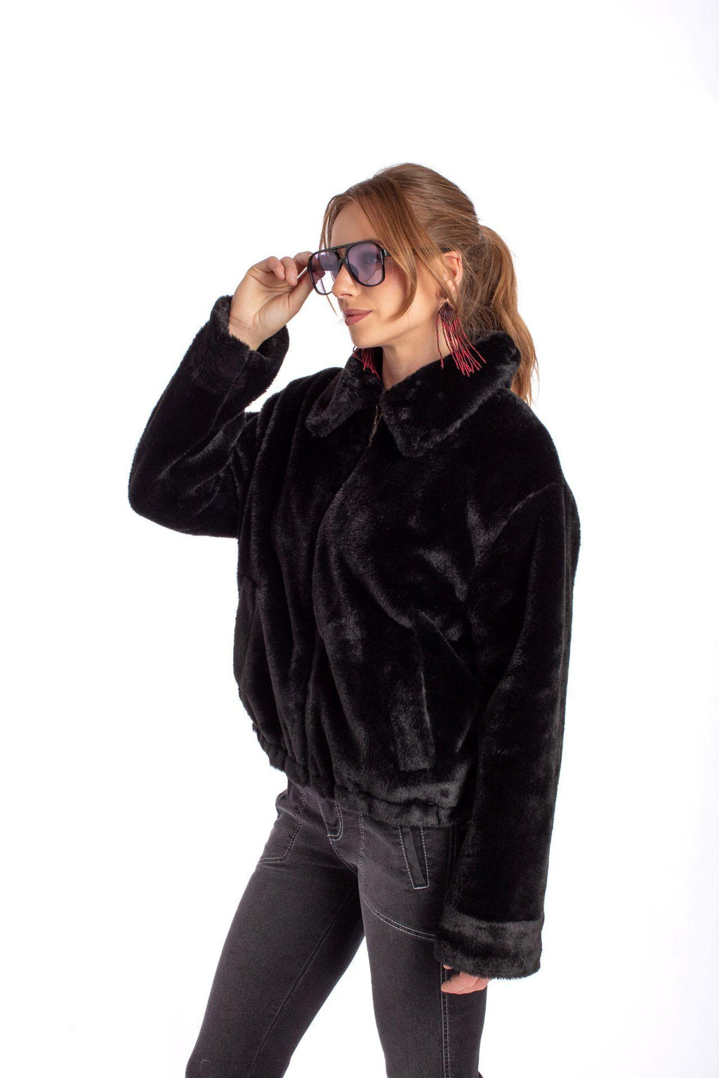 Chaqueta Zany Regular tipo Chiporro Negra Efesis
