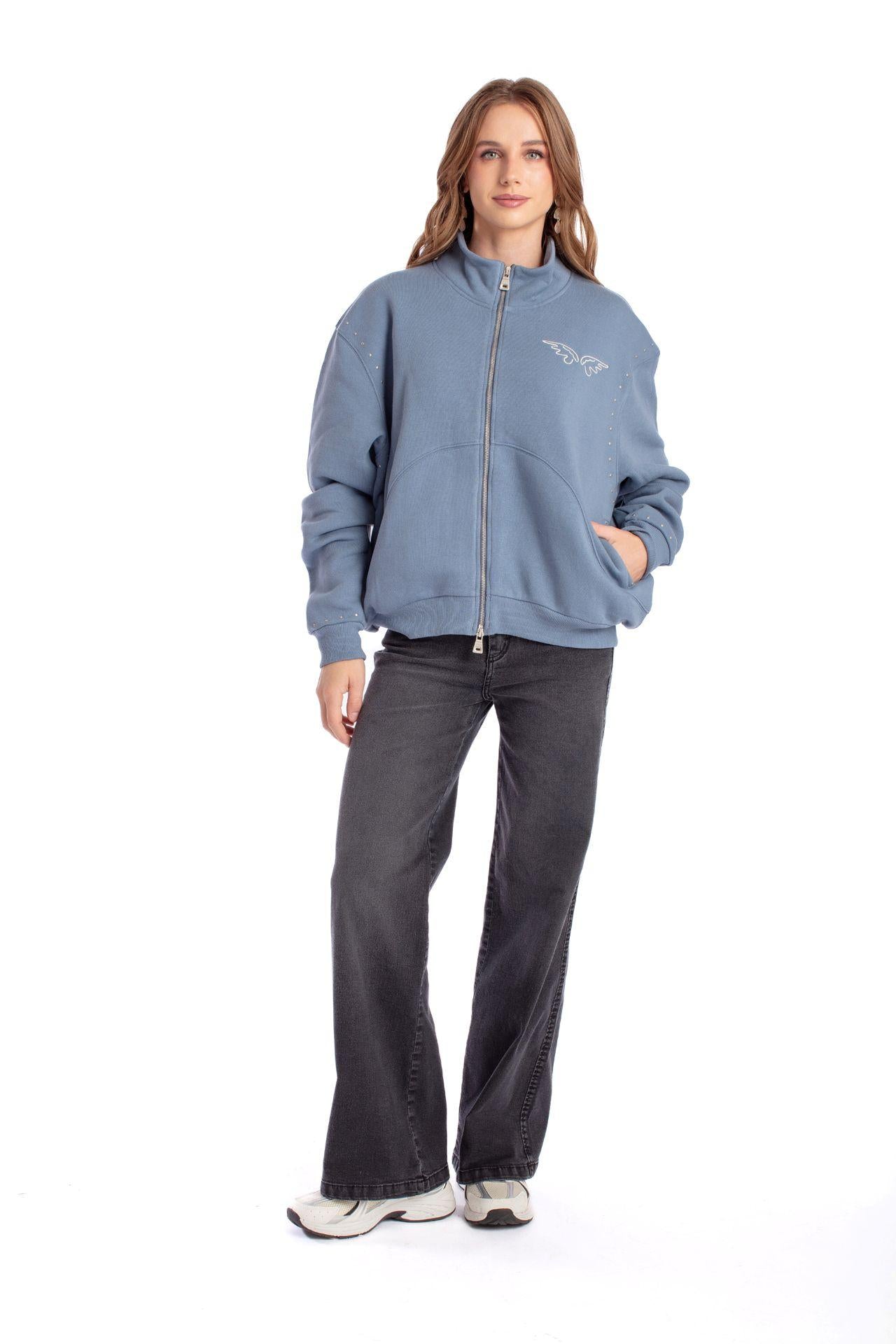 Polerón Oversize Tachas Azul Efesis