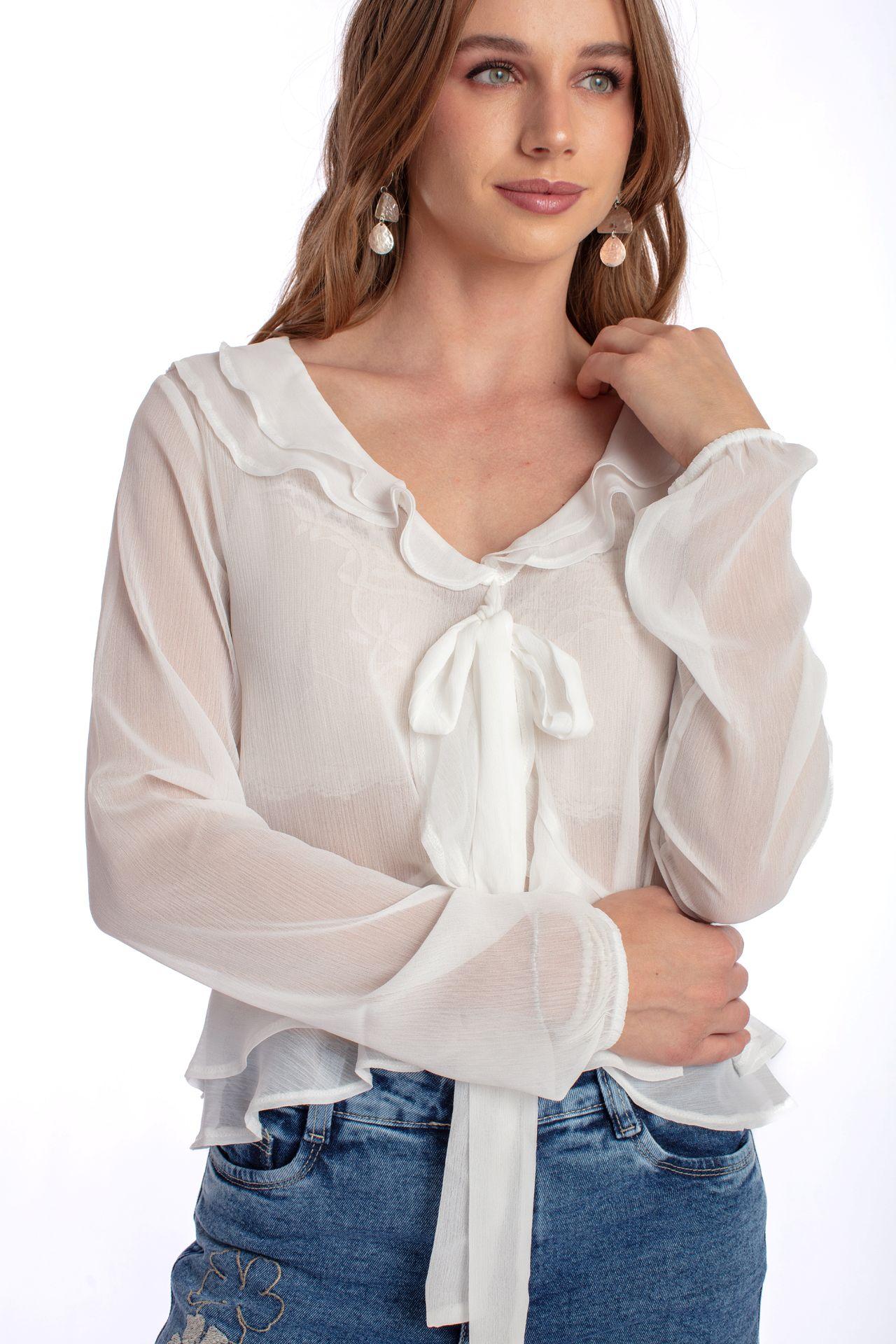 BLUSA SPEARS REGULAR VUELOS DELANTEROS BLANCO EFESIS