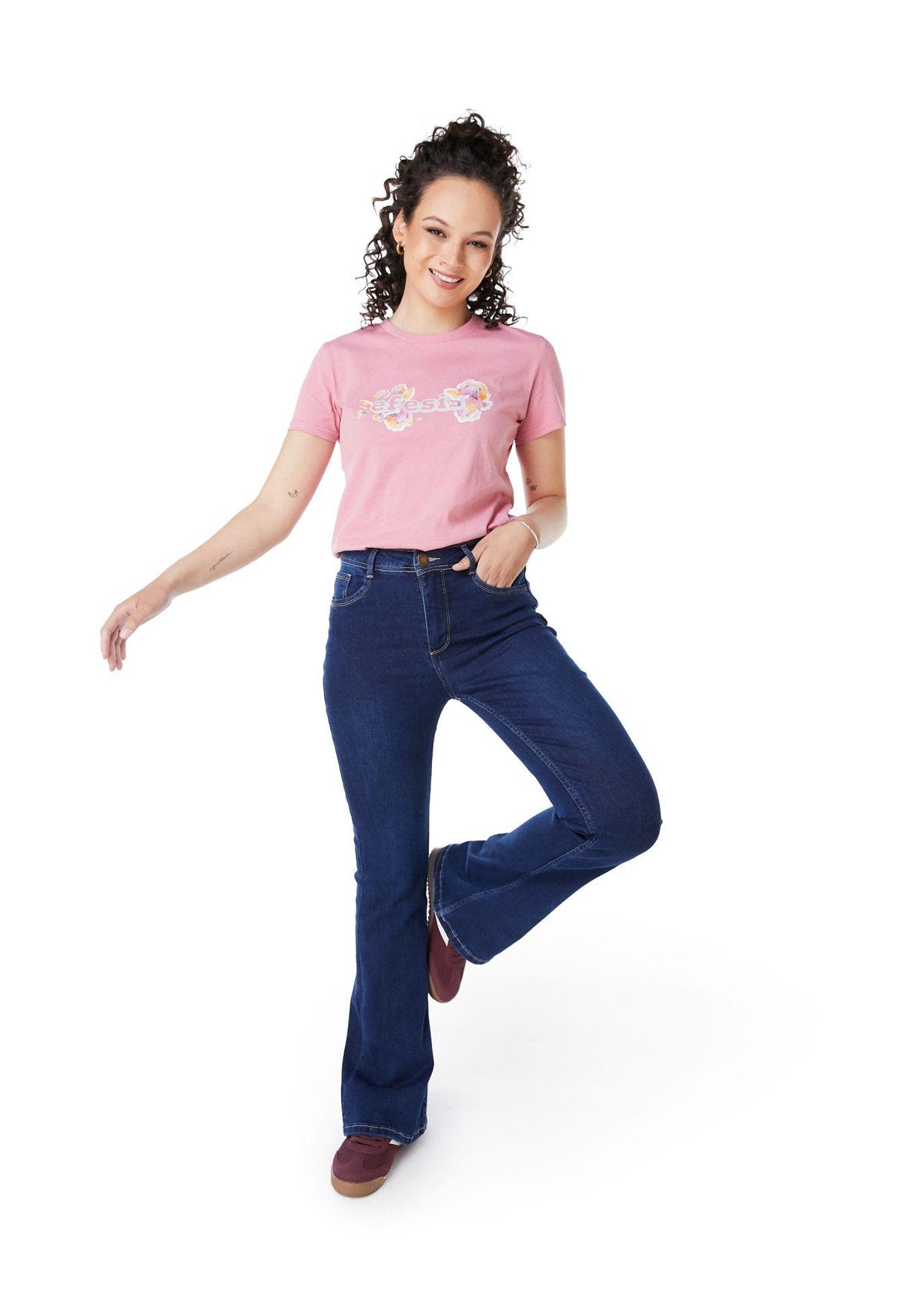 Polera Giovy Regular Estampado Rosado Efesis