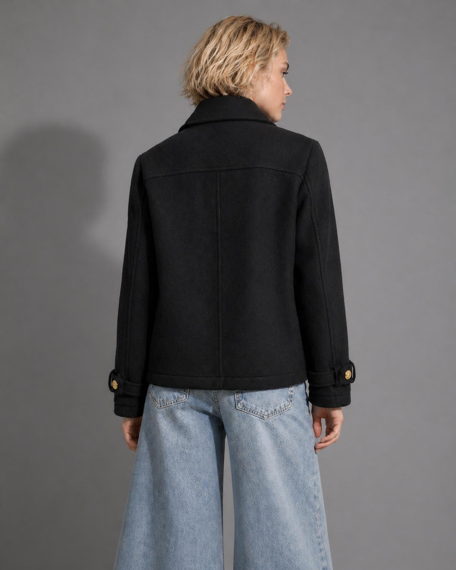 CHAQUETA DUSTIN REGULAR PAÑO NEGRO EFESIS