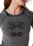 POLERA MILLER BABY TEE ESTAMPADA GRAFITO EFESIS