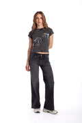 JEANS ANGEL WIDE BORDADO ALAS BOL TRASERO NEGRO EFESIS
