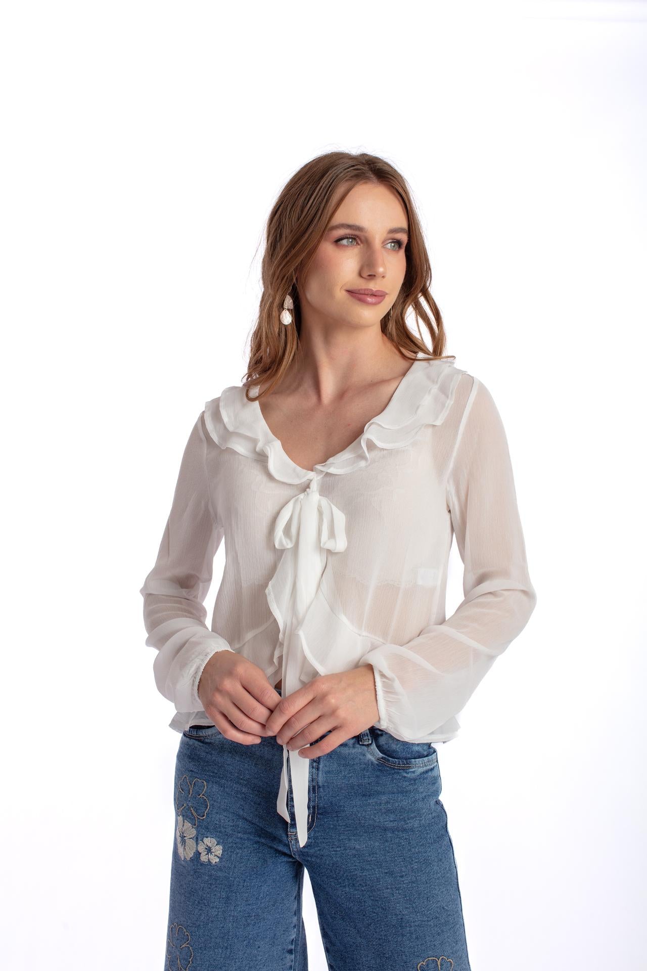 BLUSA SPEARS REGULAR VUELOS DELANTEROS BLANCO EFESIS