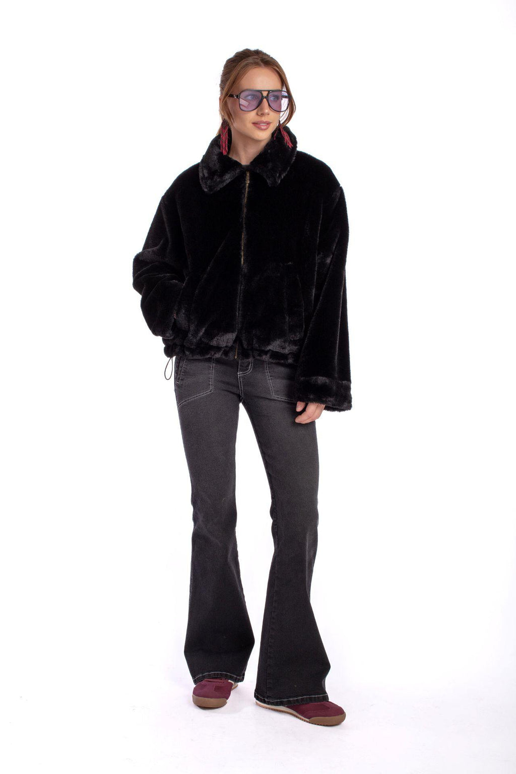 Chaqueta Zany Regular tipo Chiporro Negra Efesis