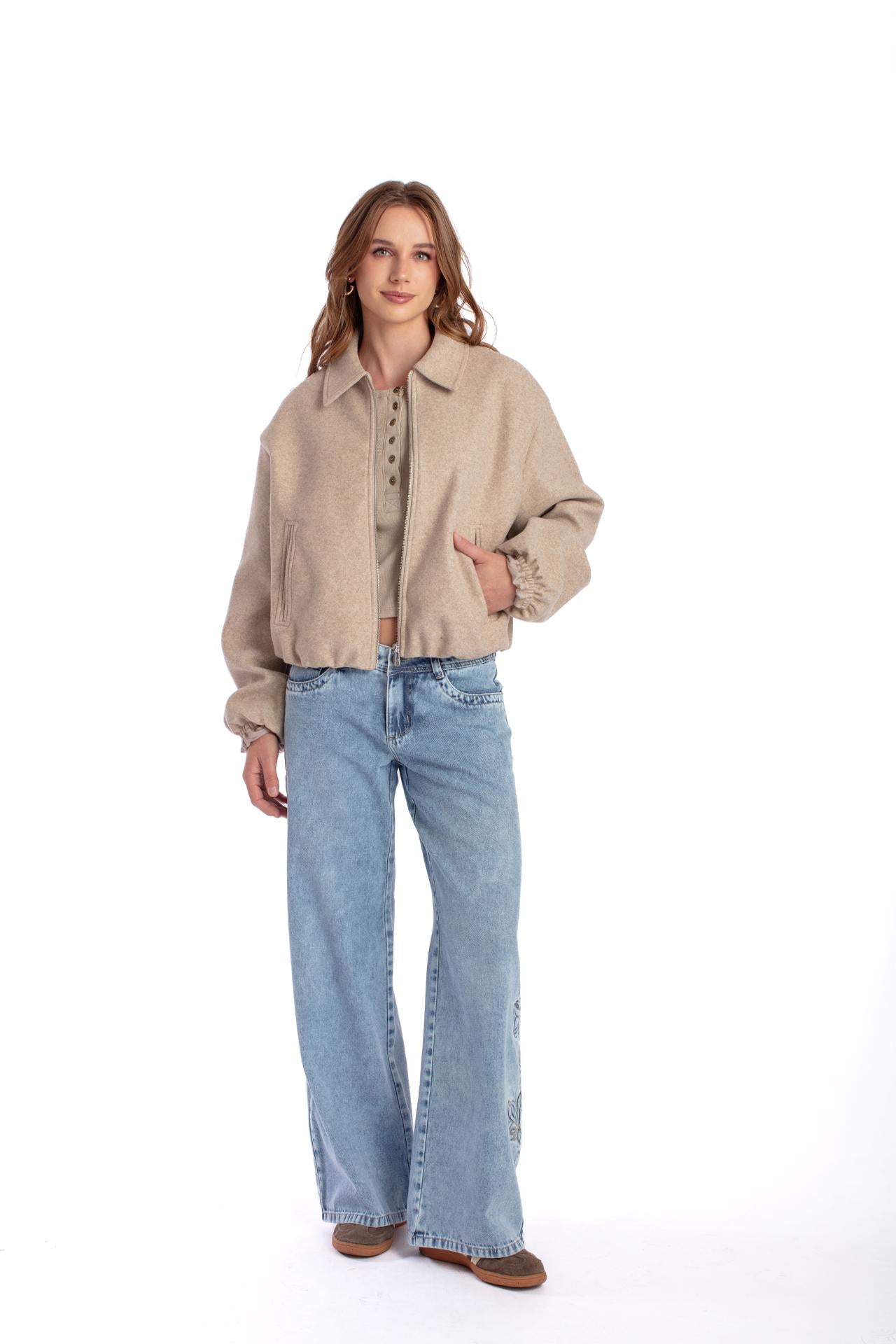 CHAQUETA SILLY REGULAR GLOBO CAFÉ EFESIS