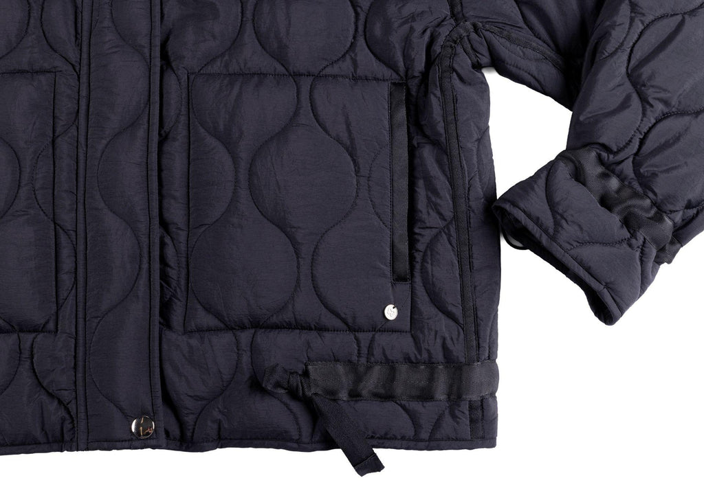 Parka Aina Regular Acolchada y Recogido Negro Efesis