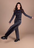 Jeans Polaris Balloon C/Reversa en Costados Negro Efesis