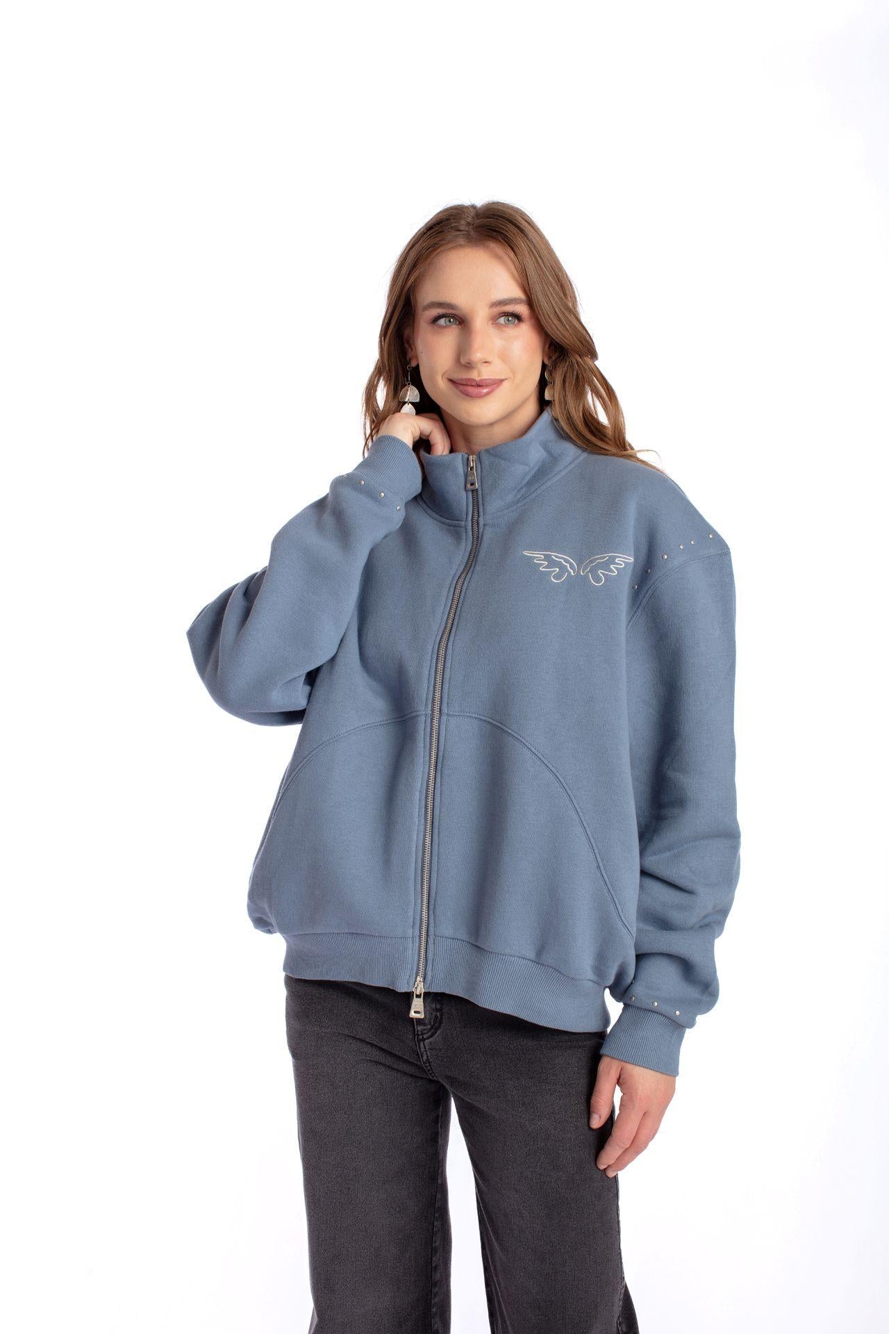 Polerón Oversize Tachas Azul Efesis